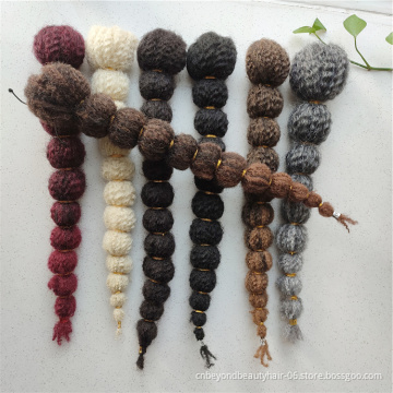 18''Synthetic Bubble marley braids Ponytail African American Wrap Synthetic Drawstring Afro Puff Pony tail Hair Extensions